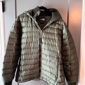 The North Face Olive Green Puffer Jacket